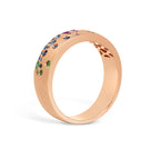 Rainbow Sapphire Confetti 5.7mm Cigar Band