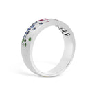 Rainbow Sapphire Confetti 5.7mm Cigar Band