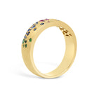 Rainbow Sapphire Confetti 5.7mm Cigar Band