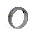 Rainbow Sapphire Confetti 5.7mm Cigar Band