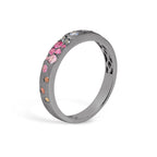 Rainbow Sapphire Confetti Stackable Band