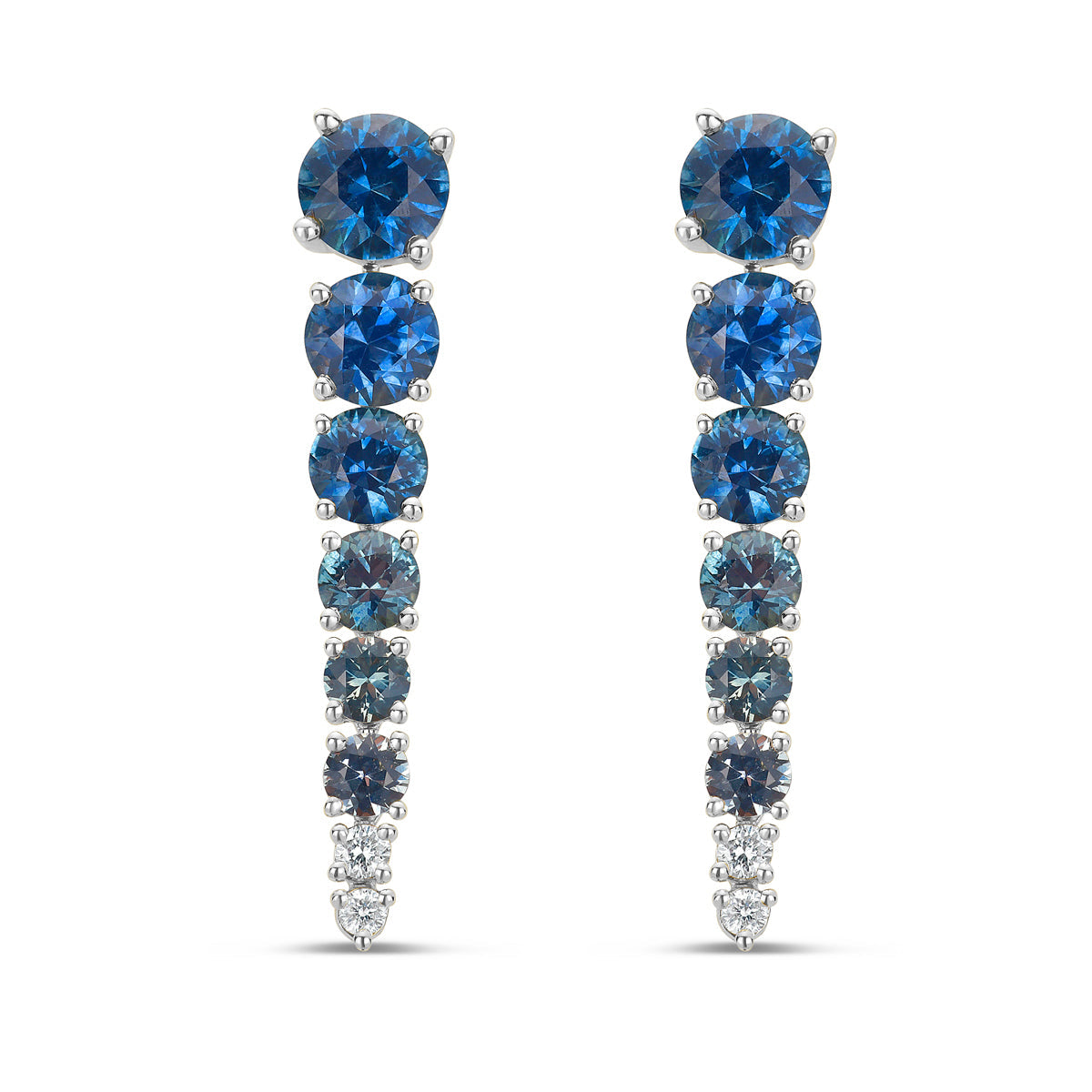 Montana Sapphire & Diamond Graduated Drop Earring