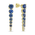 Montana Sapphire & Diamond Graduated Drop Earring
