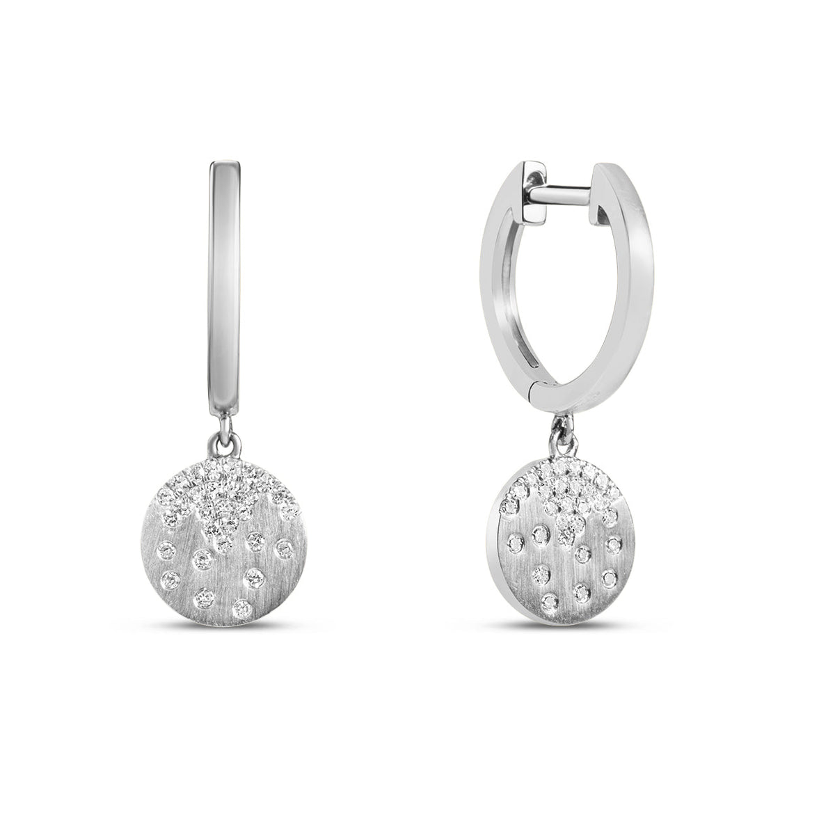 Diamond Petite Confetti Disc Dangle Earring
