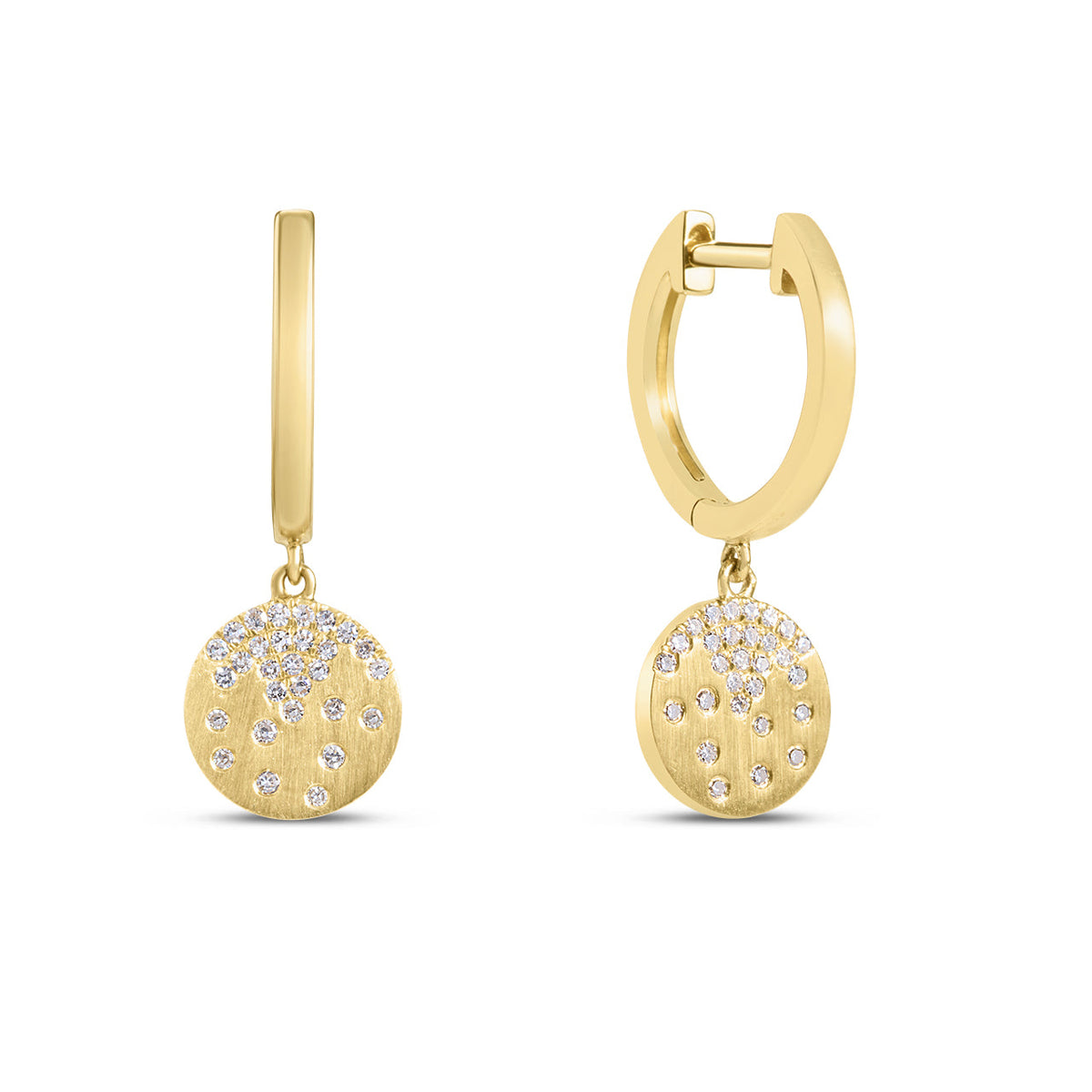 Diamond Petite Confetti Disc Dangle Earring