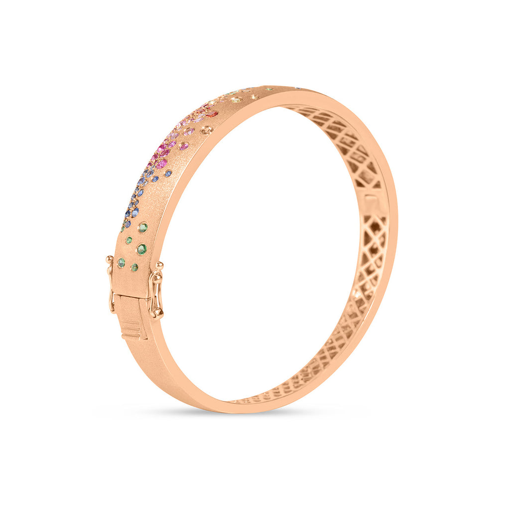 Rainbow Sapphire Confetti Signature Bangle