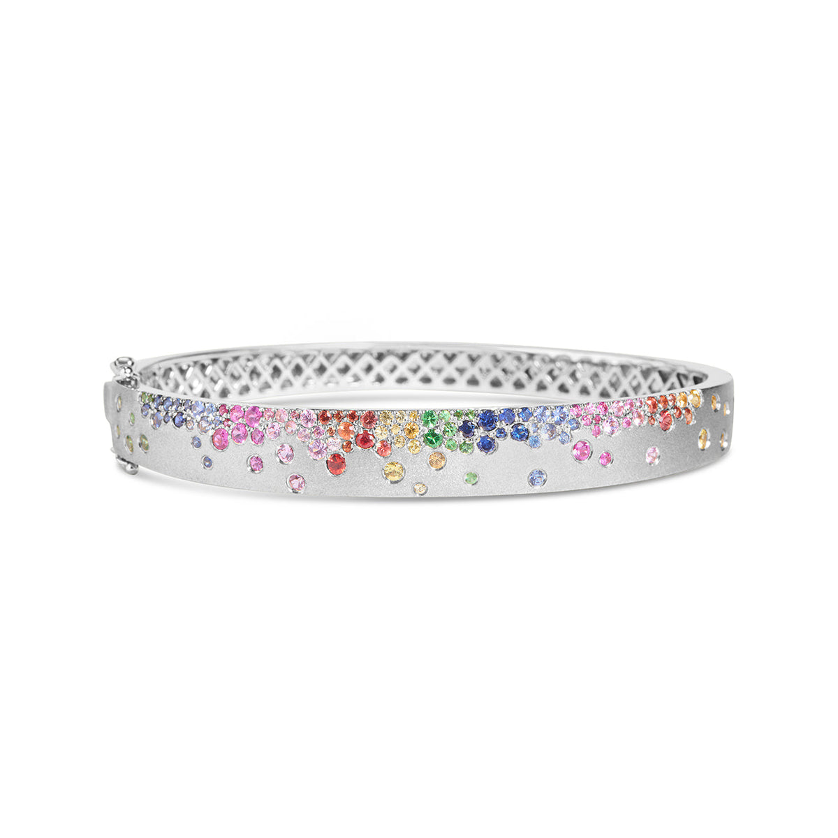 Rainbow Sapphire Confetti Signature Bangle
