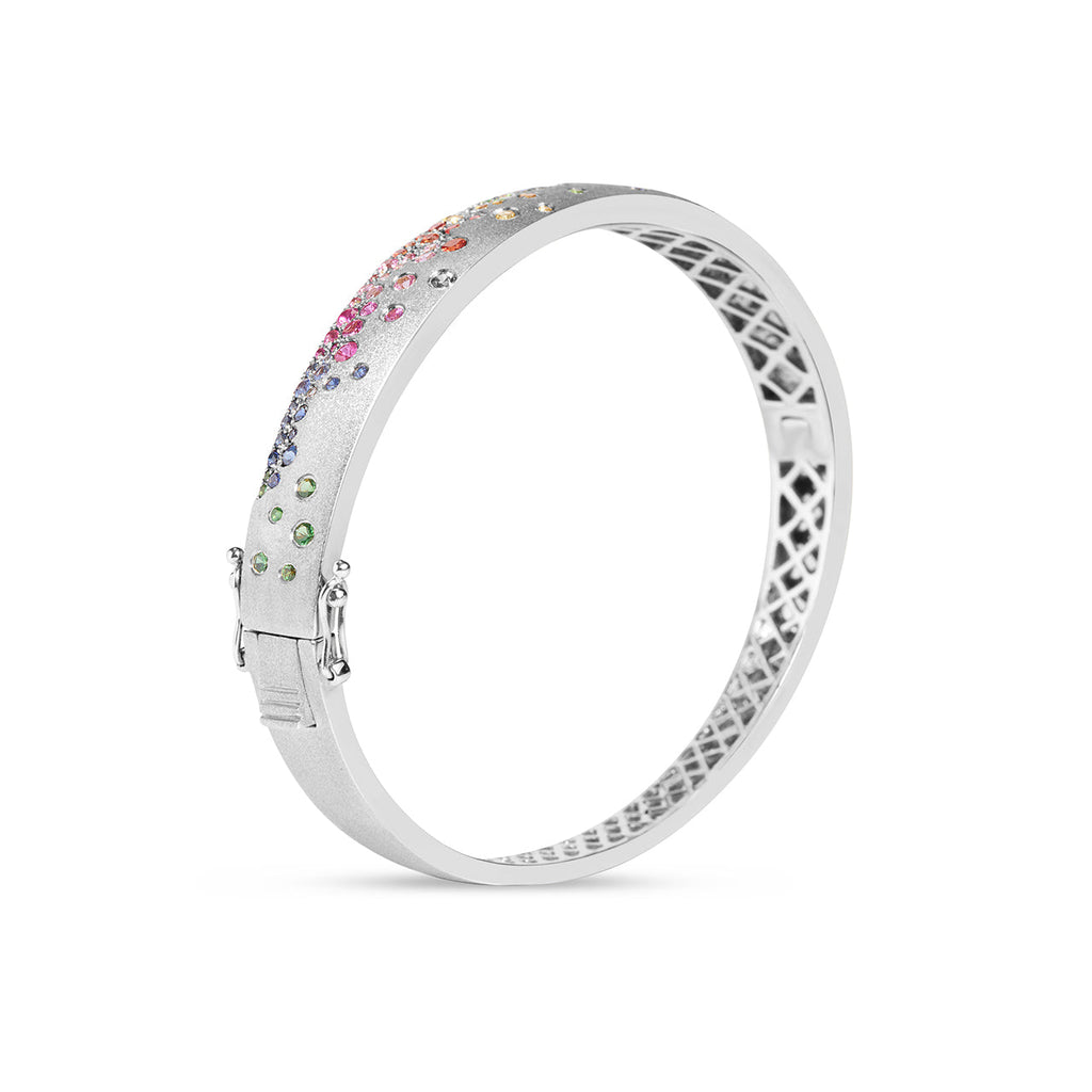 Rainbow Sapphire Confetti Signature Bangle