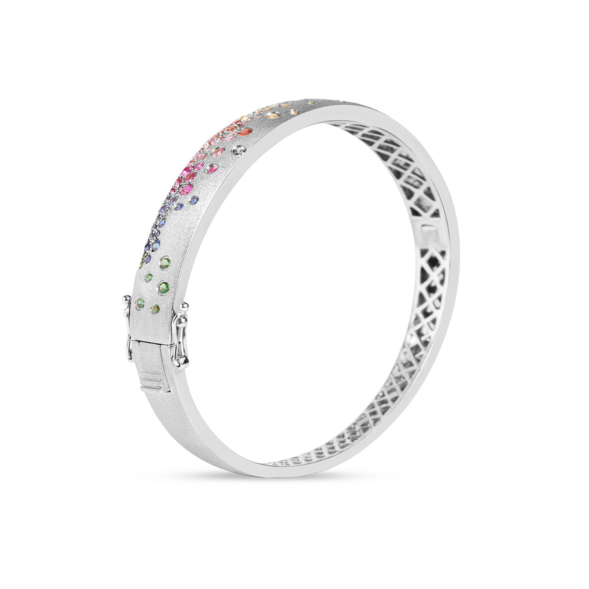 Rainbow Sapphire Confetti Signature Bangle