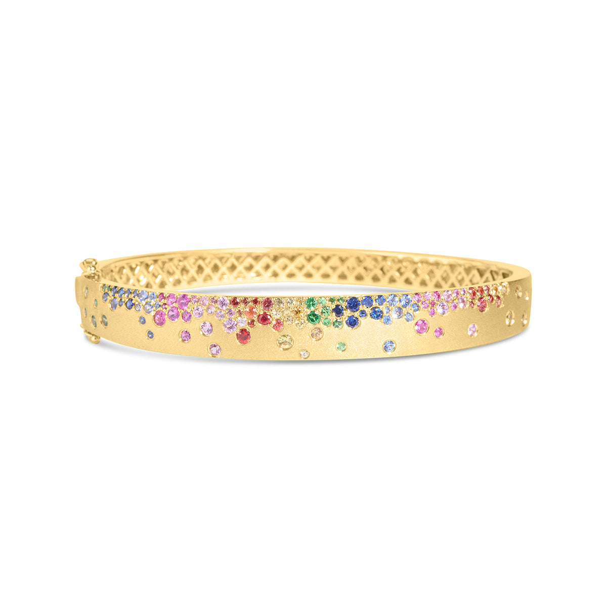 Rainbow Sapphire Confetti Signature Bangle