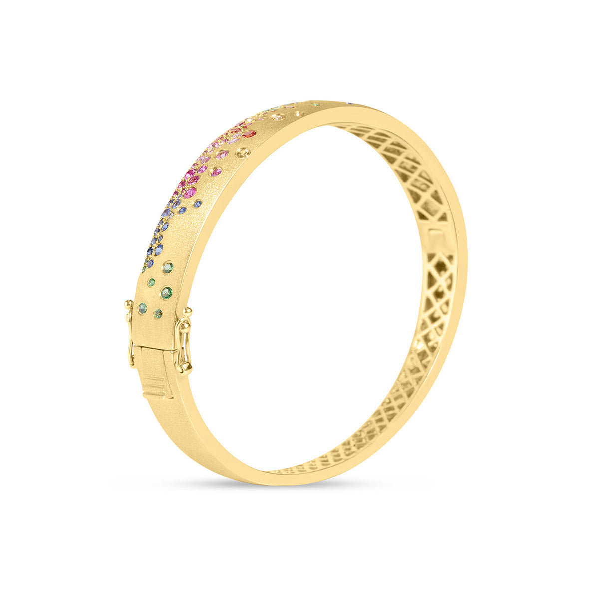 Rainbow Sapphire Confetti Signature Bangle