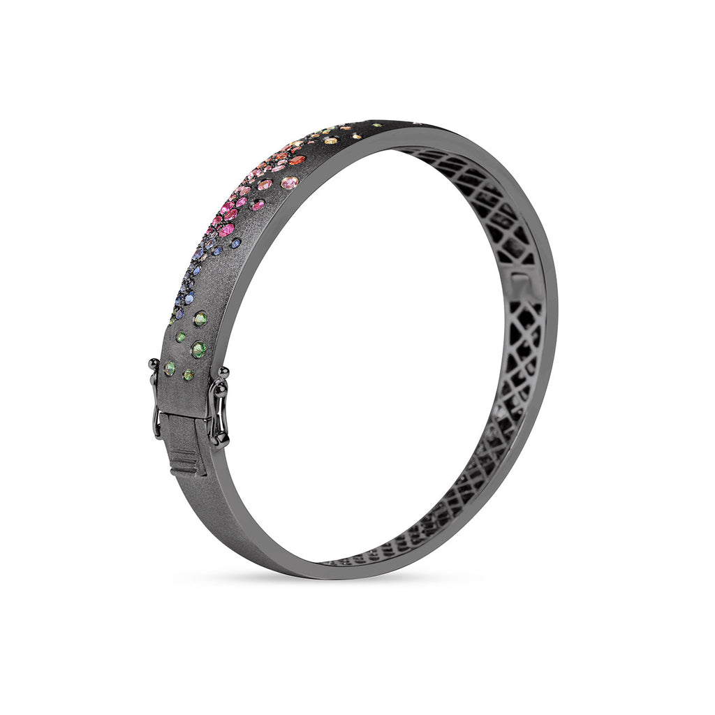 Rainbow Sapphire Confetti Signature Bangle