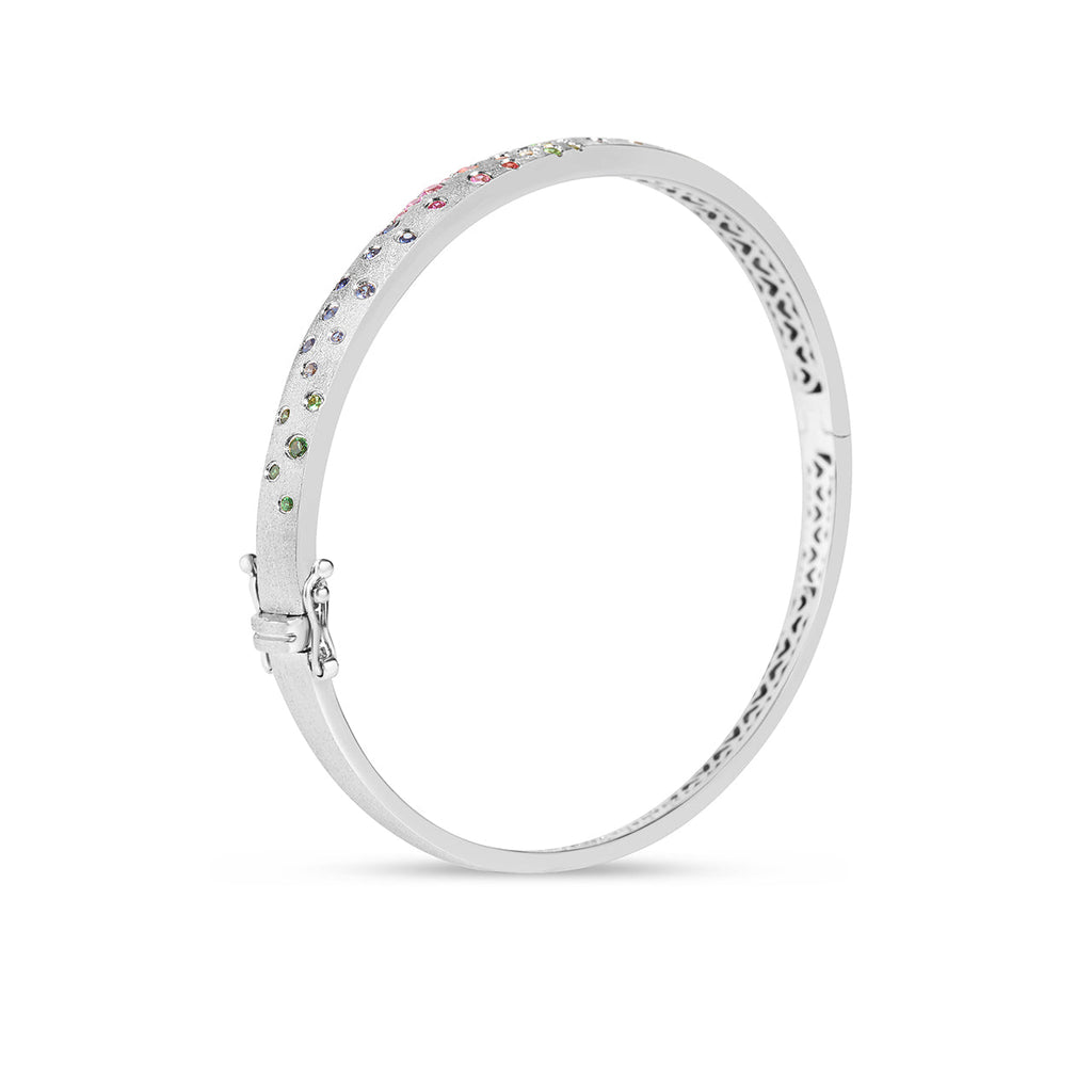 Rainbow Sapphire Confetti 5mm Bangle