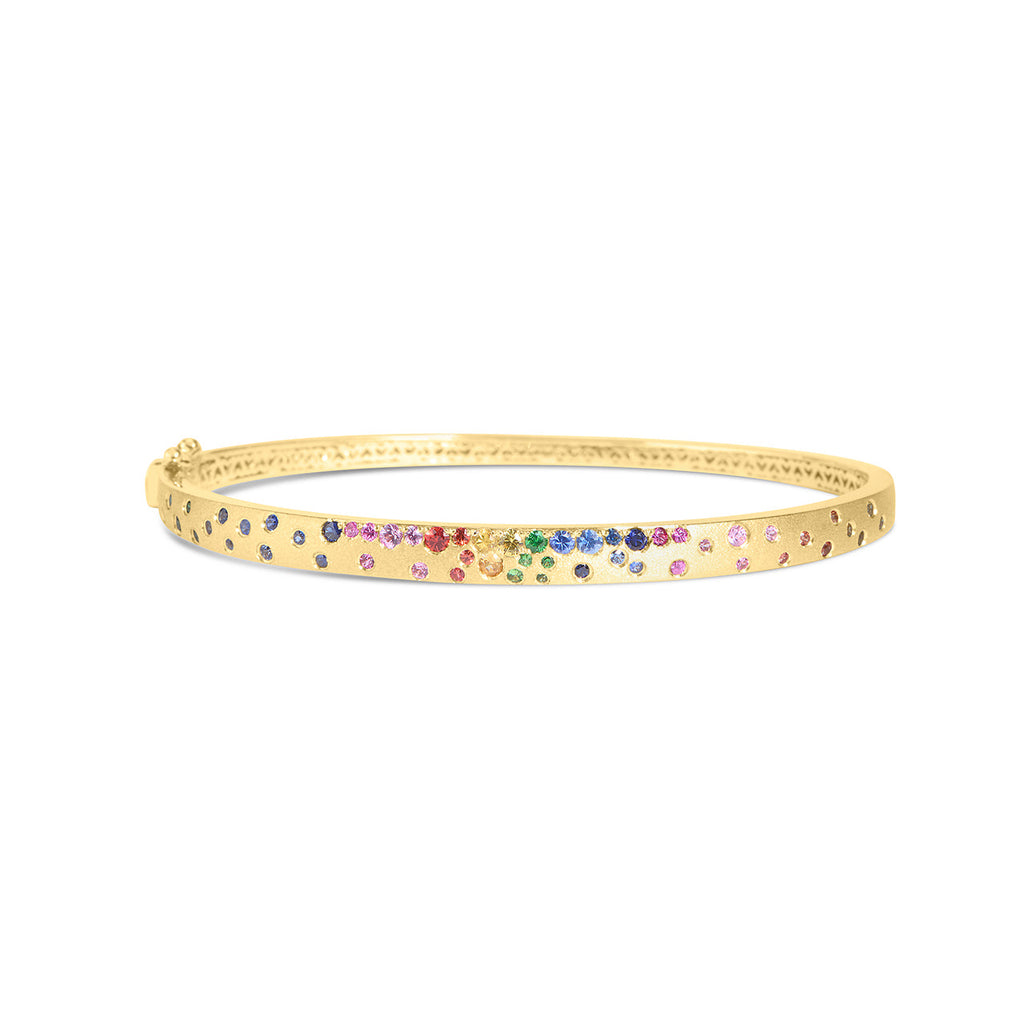 Rainbow Sapphire Confetti 5mm Bangle
