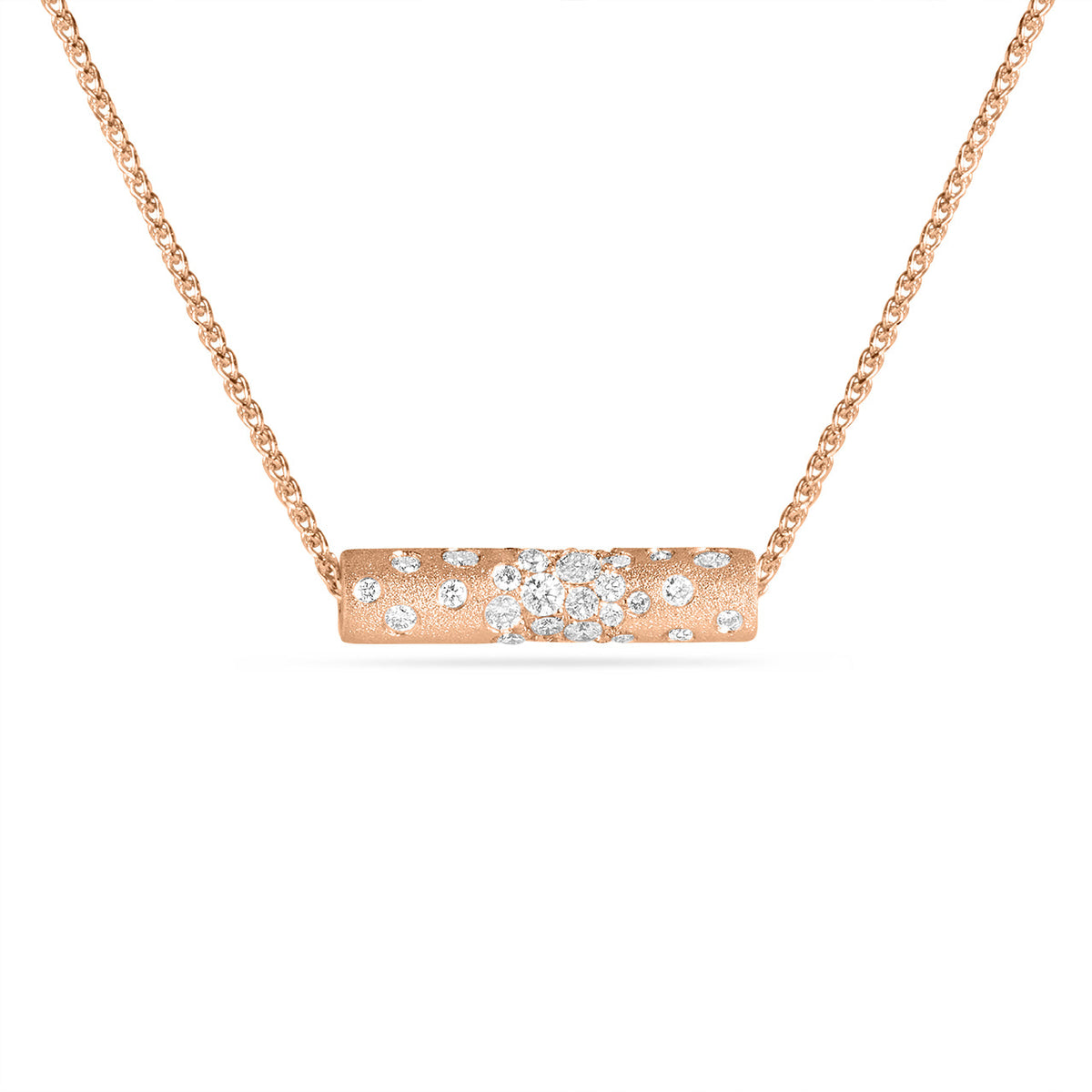 Diamond Confetti Cylinder Spinner Necklace