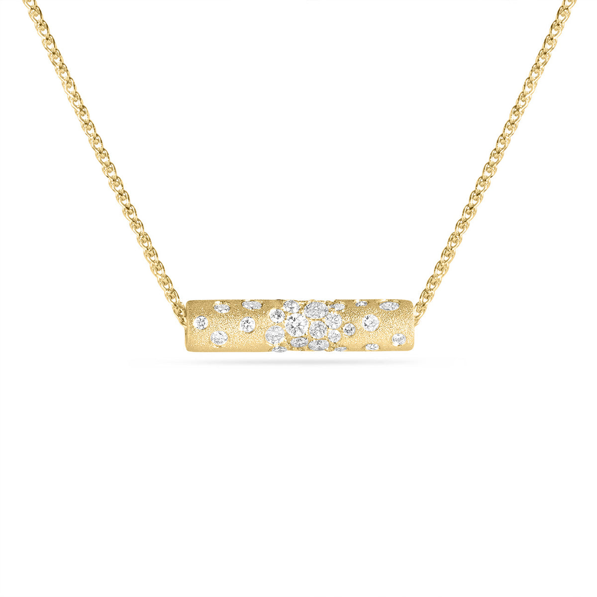 Diamond Confetti Cylinder Spinner Necklace