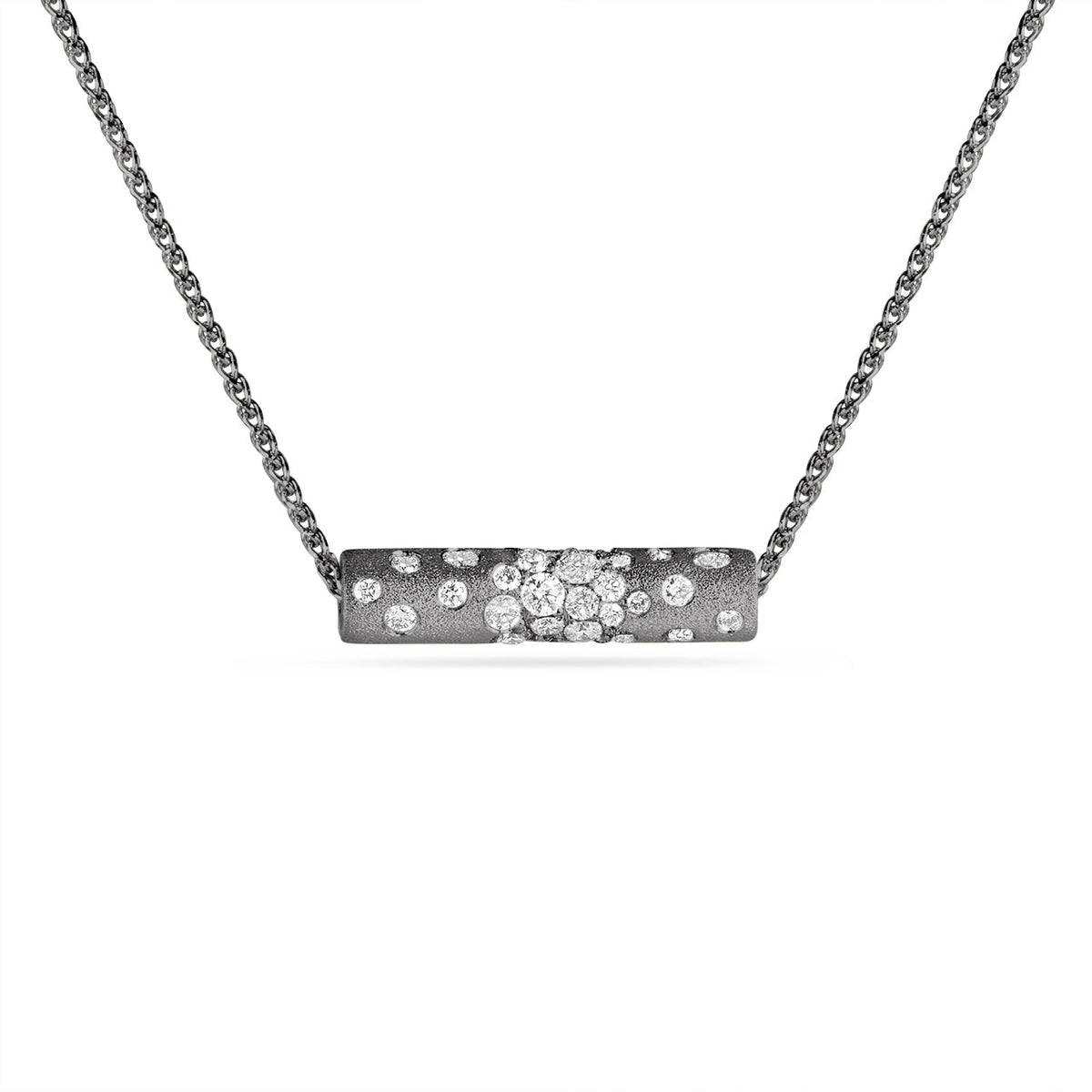 Diamond Confetti Cylinder Spinner Necklace
