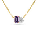 Amethyst & Diamond Toi et Moi Necklace