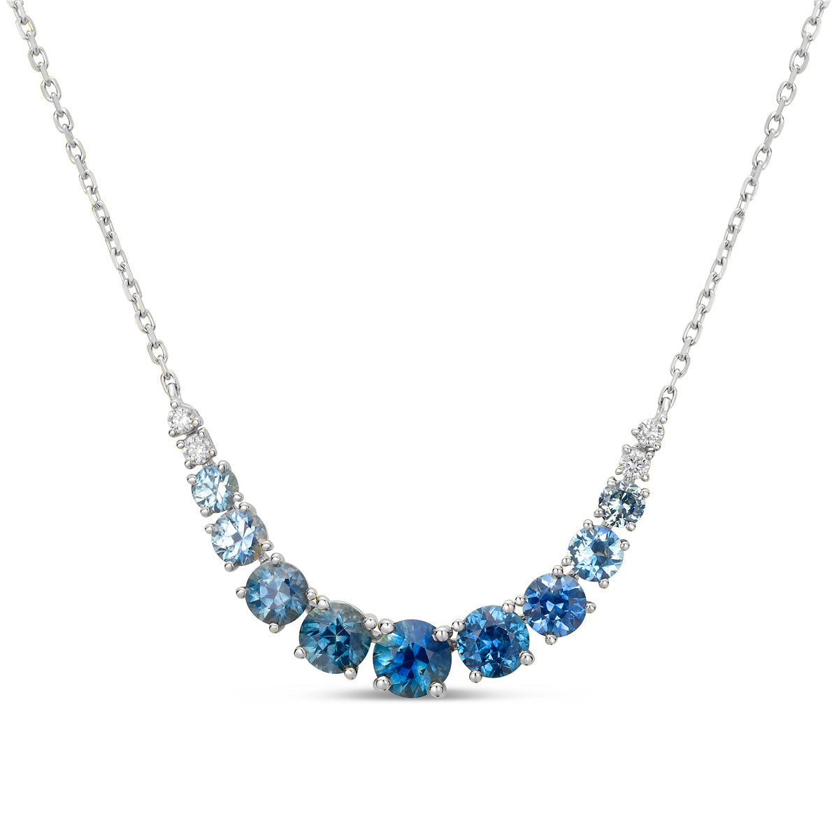 Montana Sapphire & Diamond Ombre Necklace