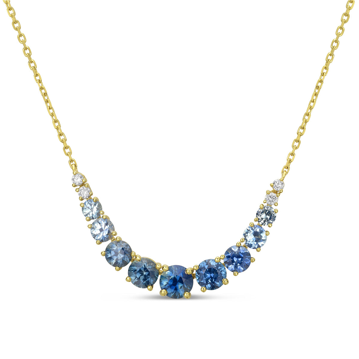 Montana Sapphire & Diamond Ombre Necklace