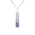 Sapphire Confetti Vertical Bar Necklace