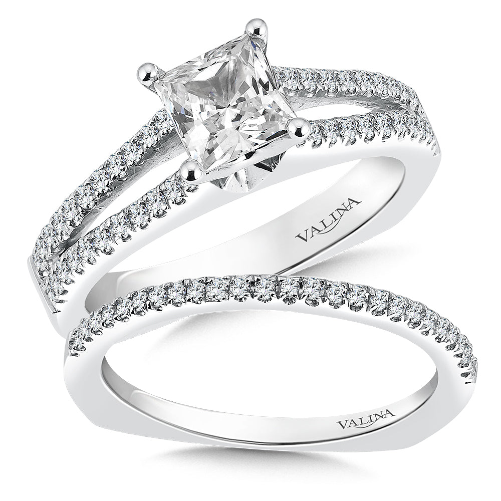 Split Shank Style Engagement Ring — R034W