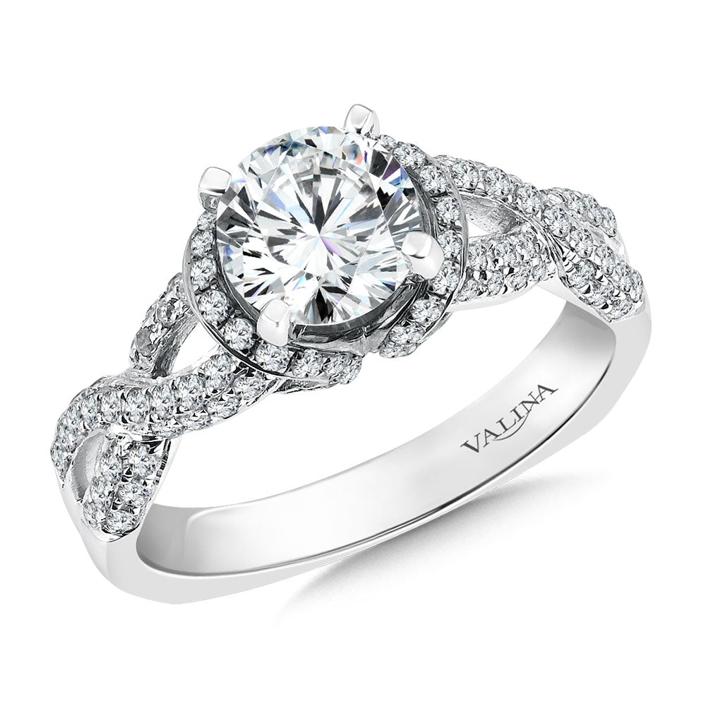 Spiral Style Engagement Ring — R090W
