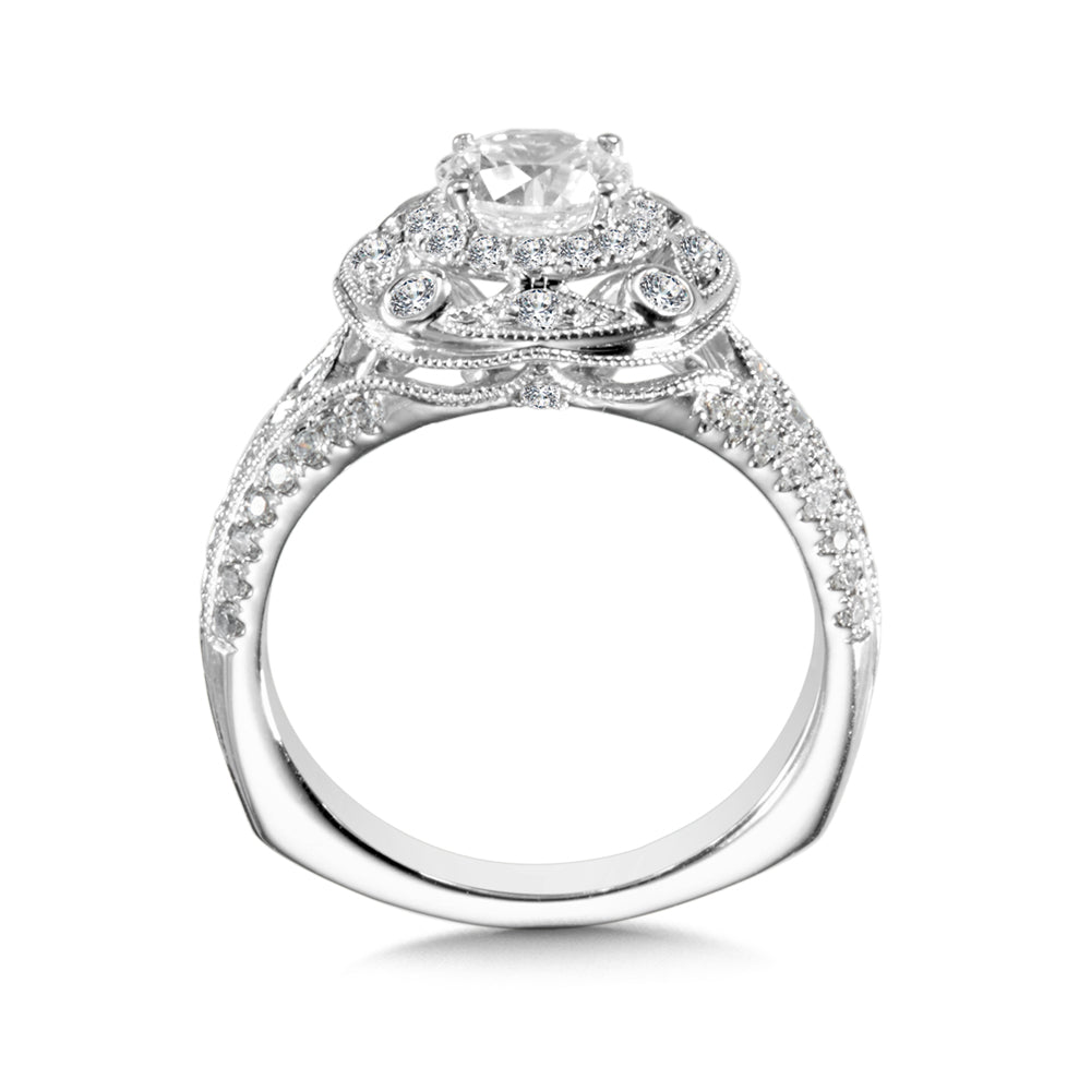 Halo Engagement Ring — R1001W
