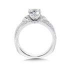 Spiral Style Diamond Engagement Ring — R1002W