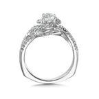 Halo Style Engagement Ring — R1004W