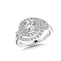 Halo Style Diamond Engagement Ring — R1005W