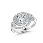 Halo Style Diamond Engagement Ring — R1005W