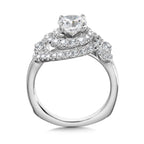 Halo Style Diamond Engagement Ring — R1005W