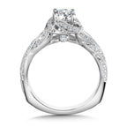 Diamond Halo Style Engagement Ring — R1006W