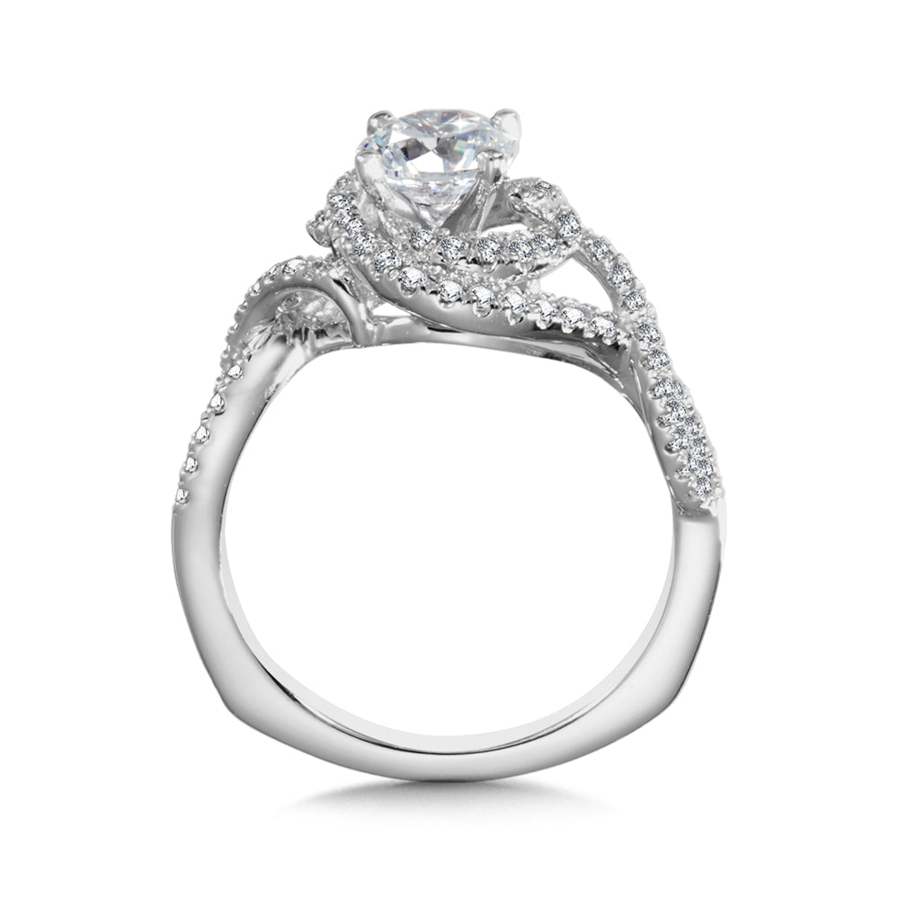 Halo Engagement Ring — R1007W