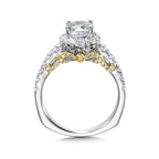 Diamond Halo Style Engagement Ring — R1008WY