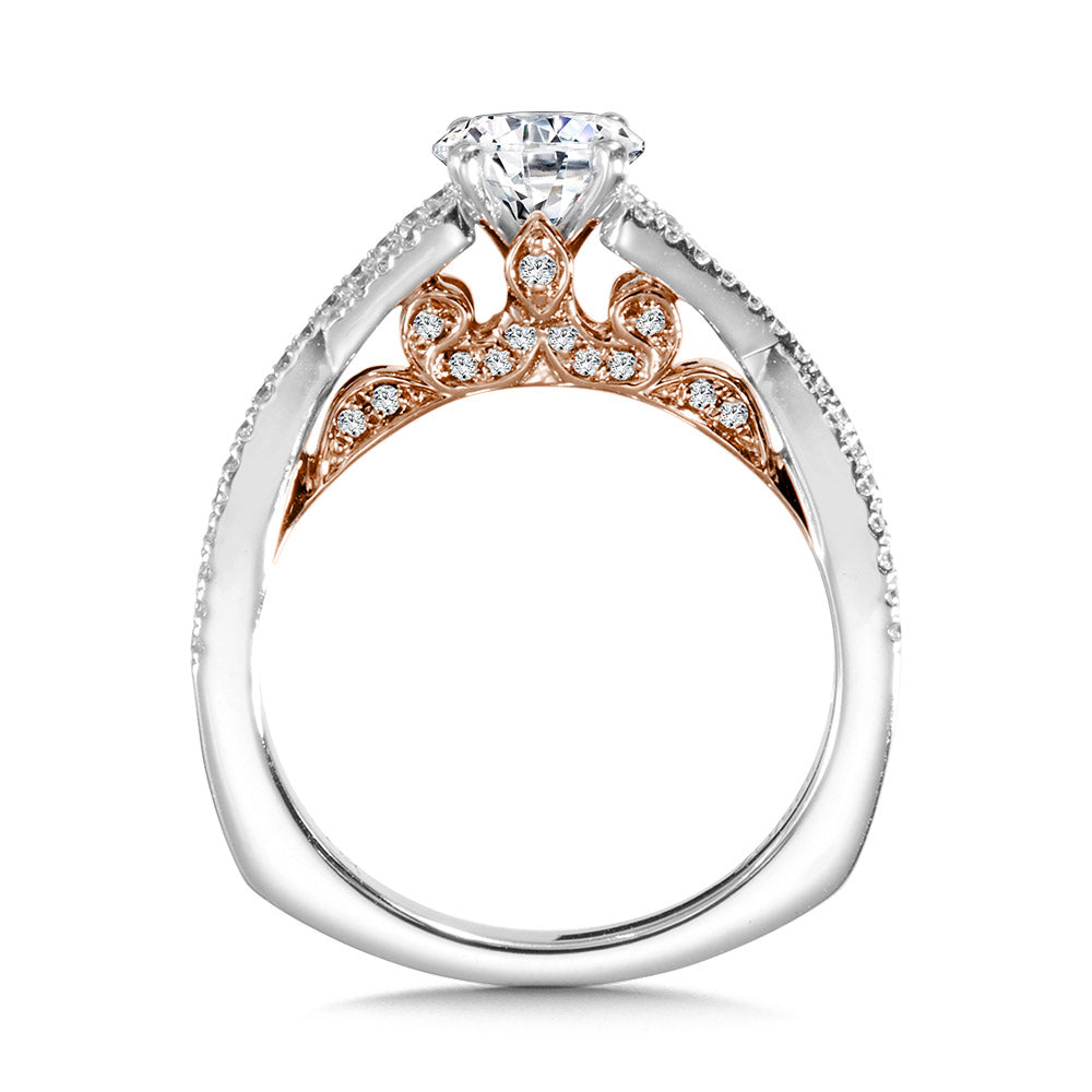 Split Shank Style Engagement Ring — R1009WP