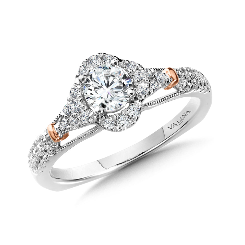 Halo Style Engagement Ring — R1010WP