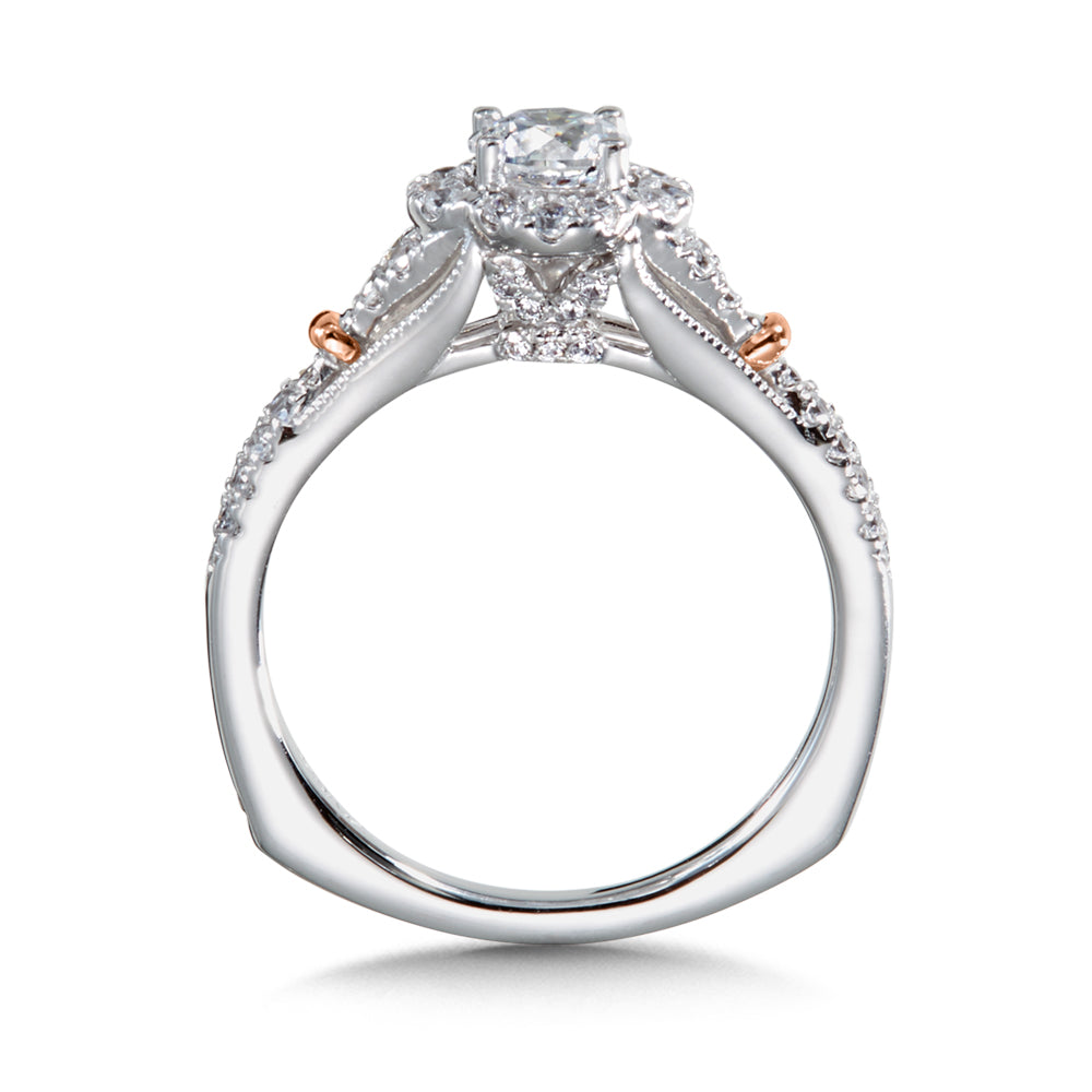Halo Style Engagement Ring — R1010WP