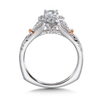 Halo Style Engagement Ring — R1010WP