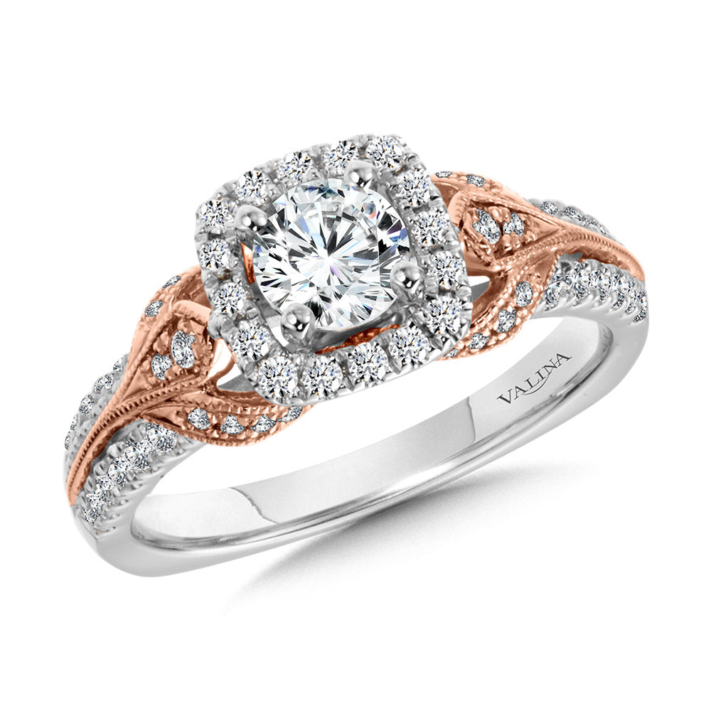 Diamond Halo Engagement Ring — R1012WP