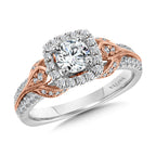 Diamond Halo Engagement Ring — R1012WP