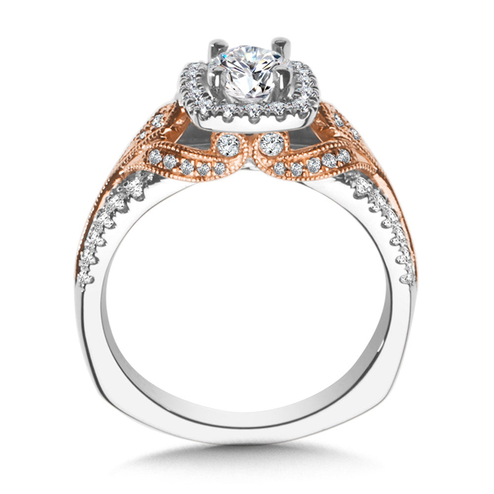Diamond Halo Engagement Ring — R1012WP