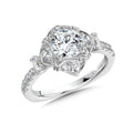Cushion-Shaped Halo Engagement Ring — R1018W