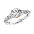 Halo-Illusion Diamond Engagement Ring — R1020WP