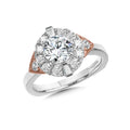 Winged Halo Diamond Engagement Ring — R1024WP
