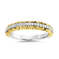 Decorative Layered Diamond Wedding Band — R1025BWY
