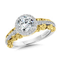 Layered Halo Engagement Ring — R1025WY