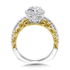 Layered Halo Engagement Ring — R1025WY