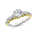 Decorative Layered Diamond Engagement Ring — R1027WY